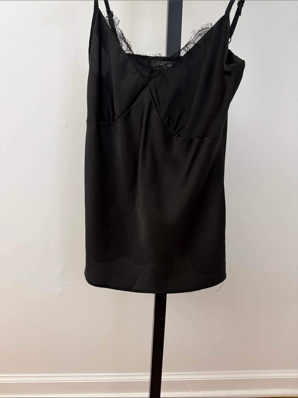 Primark Black Lace-Trim Slip Top
